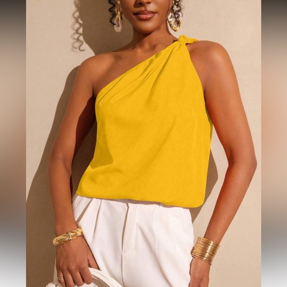 Orange One-Shoulder Top - Picture 15 of 15